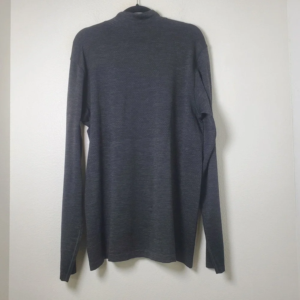 Lululemon Metal Vent Tech Half Zip Pullover Graphite Ventilated Mesh Mens XL